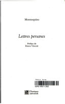 Copertina  Lettres persanes