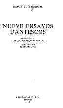 Copertina  Nueve ensayos dantescos
