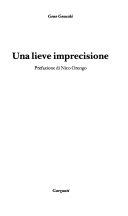 Copertina  Una lieve imprecisione