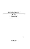 Copertina  Poesie 1932-1986
