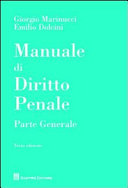 Copertina  Manuale di diritto penale : parte generale