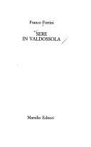 Copertina  Sere in Valdossola