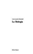 Copertina  La filologia