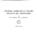 Copertina  Cultura, narrativa e teatro nell'età del Positivismo