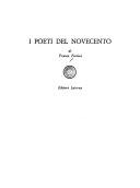Copertina  I poeti del Novecento