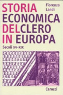 Copertina  Storia economica del clero in Europa : secoli 15.-19.