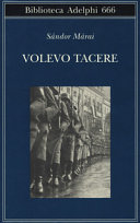 Copertina  Volevo tacere