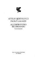 Copertina  All'improvviso ricordando : conversazioni