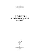 Copertina  Catapan di Rizzolo in Friuli : 1307-1610
