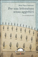 Copertina  Per una letteratura senza aggettivi